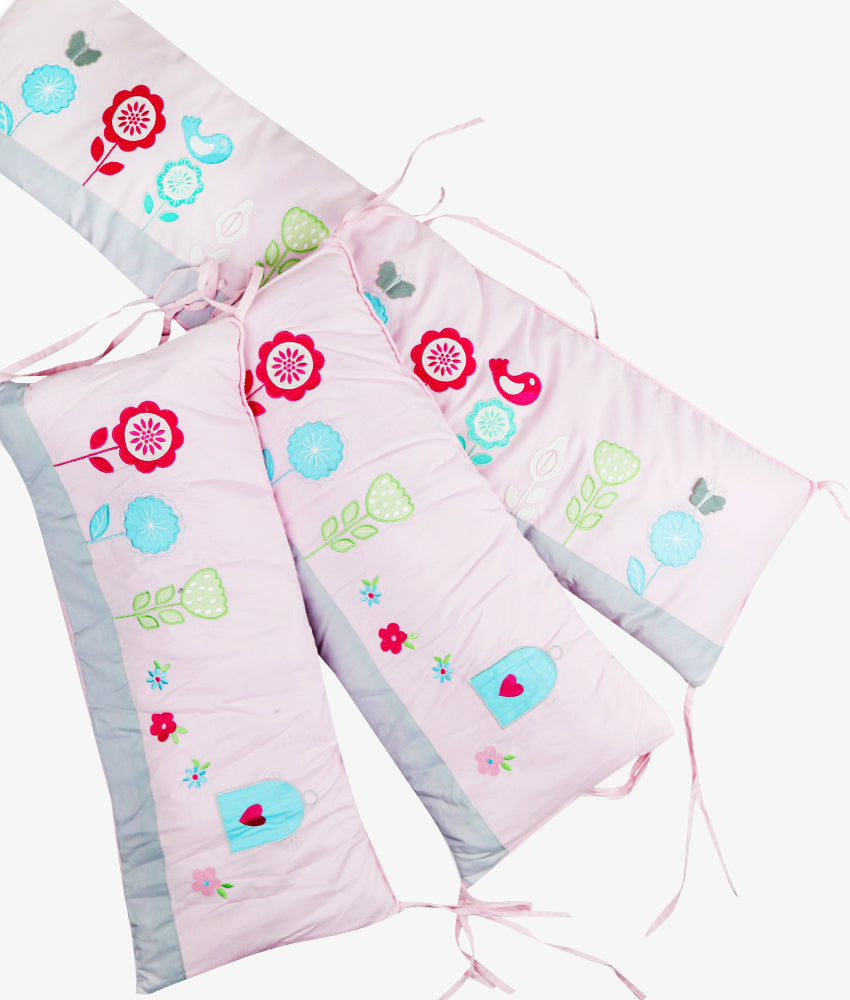 Elegant Smockers LK | Baby Cot Bumpers – Birds Love Theme | Sri Lanka