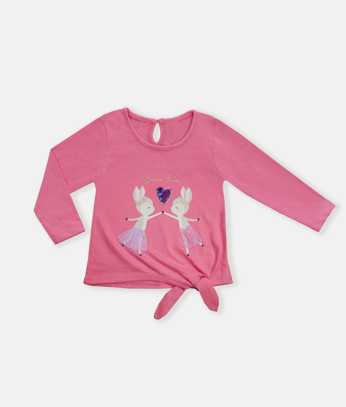 Elegant Smockers LK | Long Sleeved Baby Girl T-Shirt - Besties Forever - 9-12 Months | Sri Lanka