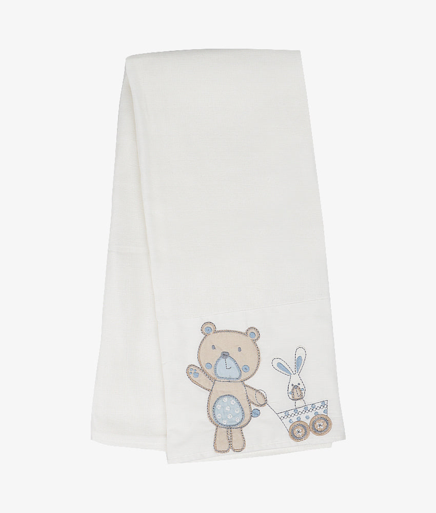 Elegant Smockers LK | Baby Bath Towel – Blue Bear Theme | Sri Lanka