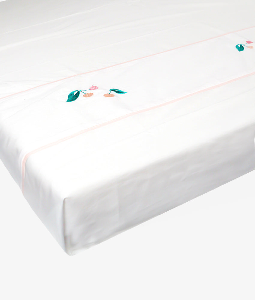 Elegant Smockers LK | Baby Cot Sheet – Cherry Theme | Sri Lanka