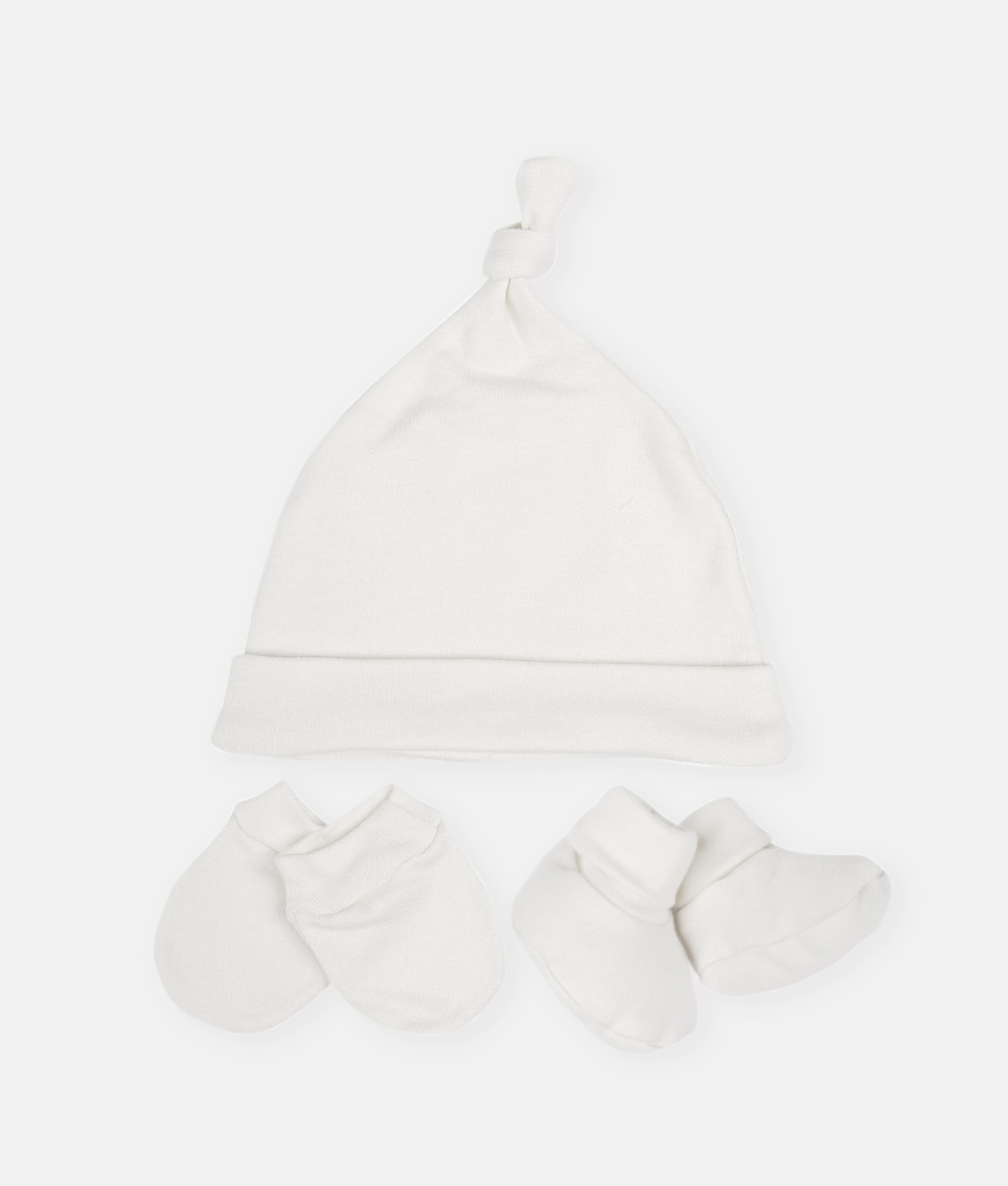 Elegant Smockers LK | Baby Socks,Mittens & Cap Set - Pearl White | Sri Lanka