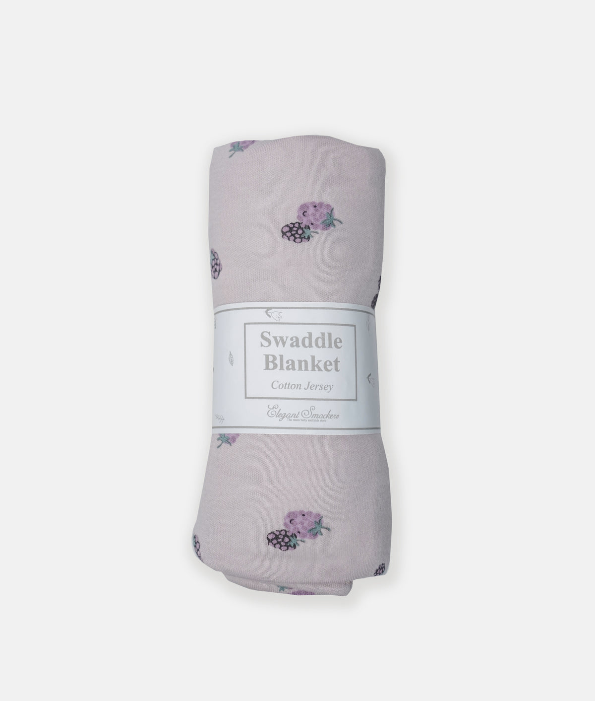 Elegant Smockers LK | Baby Swaddling Blanket - Purple Berry Print | Sri Lanka