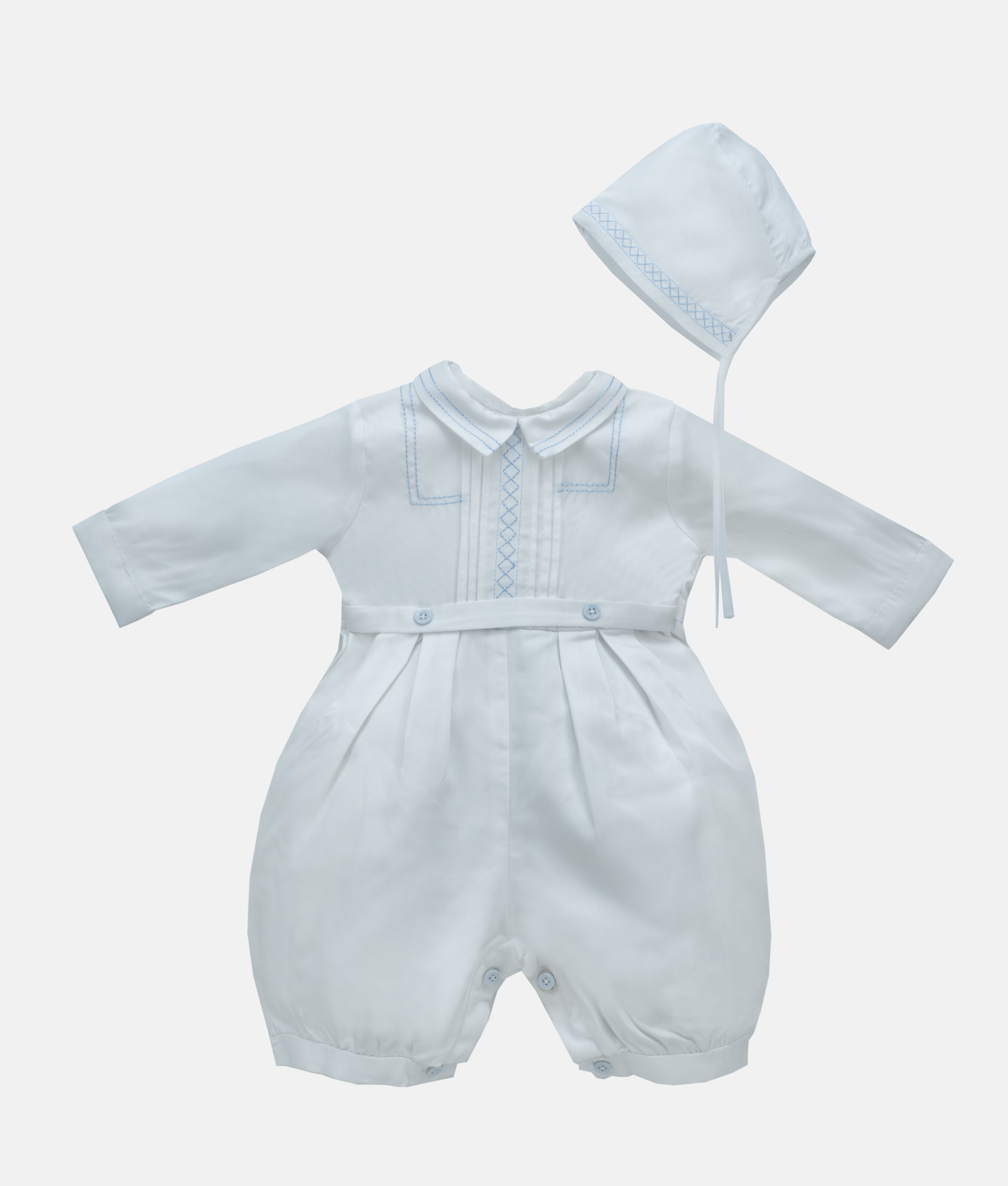 Elegant Smockers LK | Celebration Baby Romper & Cap Set - White (Pre-Order) | Sri Lanka