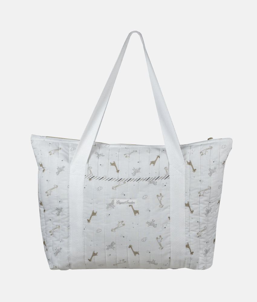 Elegant Smockers LK | Quilted Baby Diaper Tote Bag – Savannah Theme | Sri Lanka