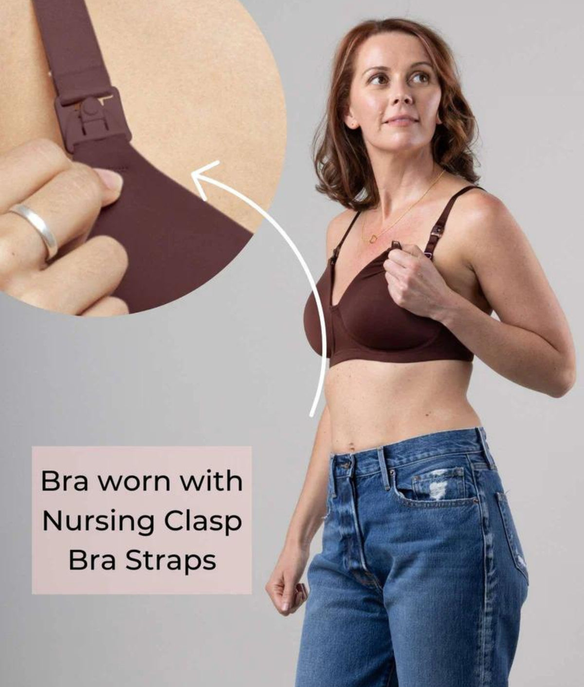 Elegant Smockers LK | Undercover Maternity, Nursing & Beyond T-Shirt Bra™ | Dark Brown | Sri Lanka