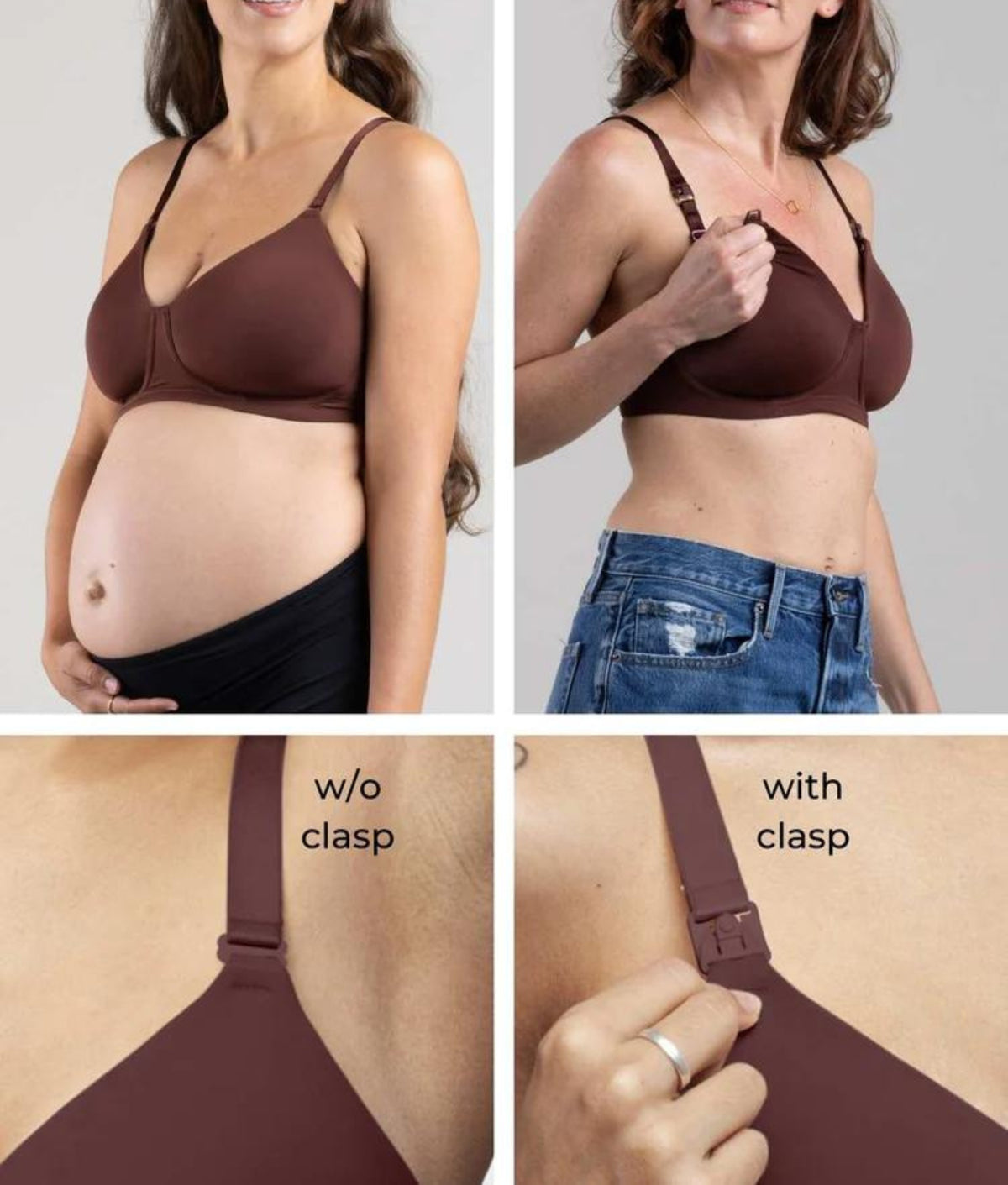 Elegant Smockers LK | Undercover Maternity, Nursing & Beyond T-Shirt Bra™ | Dark Brown | Sri Lanka