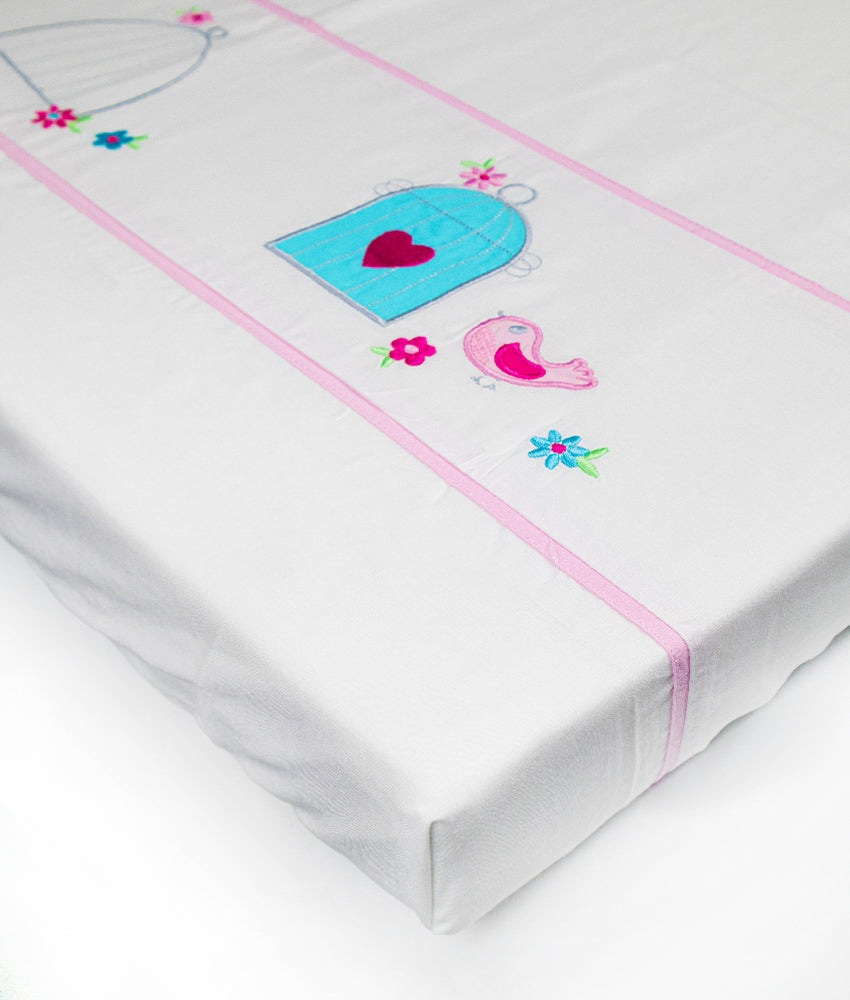 Elegant Smockers LK | Baby Cot Sheet β Birds Love Theme | Sri Lanka