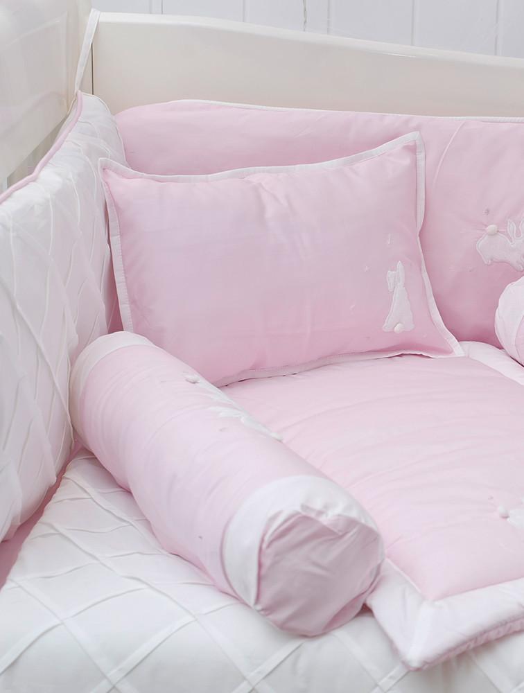 Elegant Smockers LK | Baby Pillow Covers - Pink Rabbit Theme | Sri Lanka