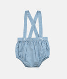 Elegant Smockers LK | Baby Bloomers with Straps - Blue & White Stripes | Sri Lanka 