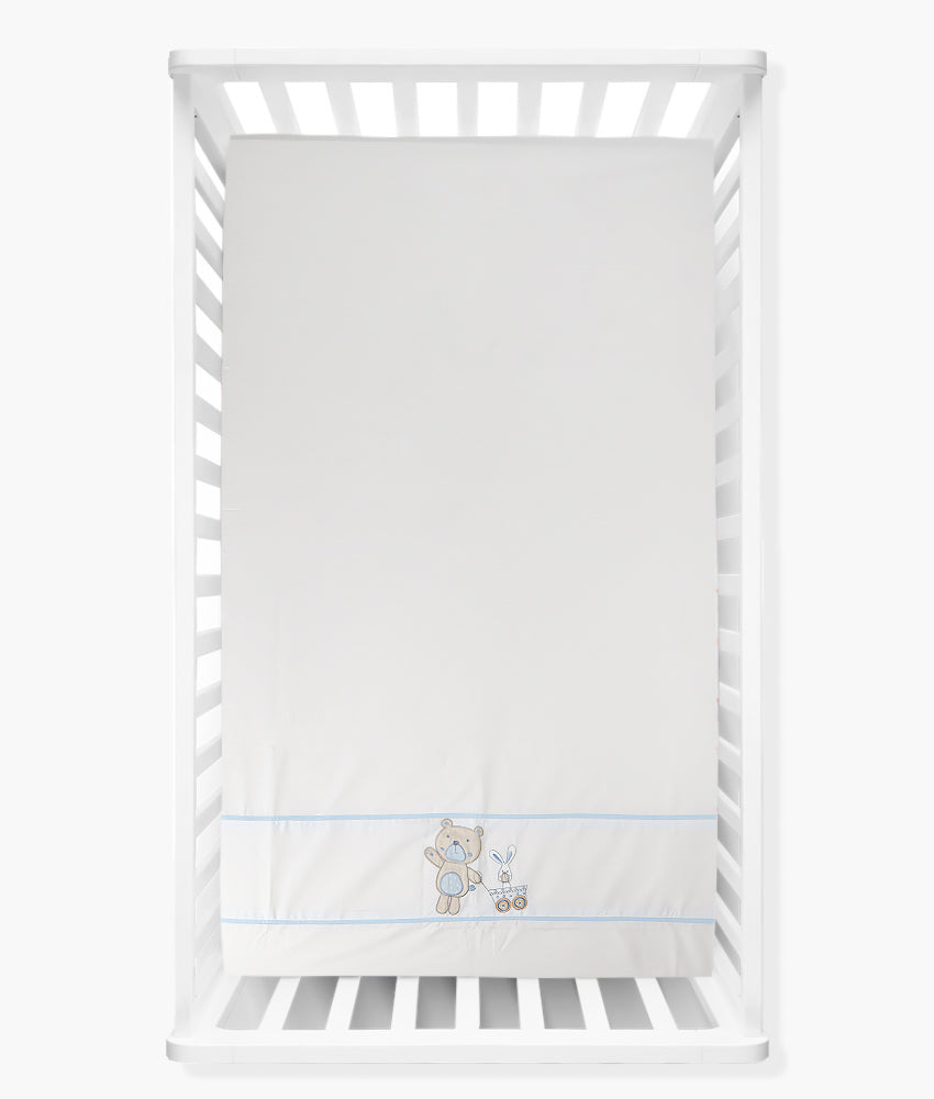 Elegant Smockers LK | Baby Cot Sheet – Blue Bear Theme | Sri Lanka 