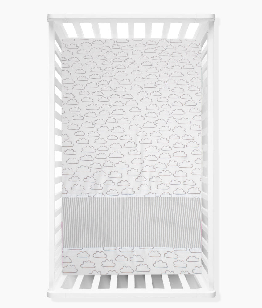 Elegant Smockers LK | Baby Cot Sheet – Cloudy Theme | Sri Lanka 