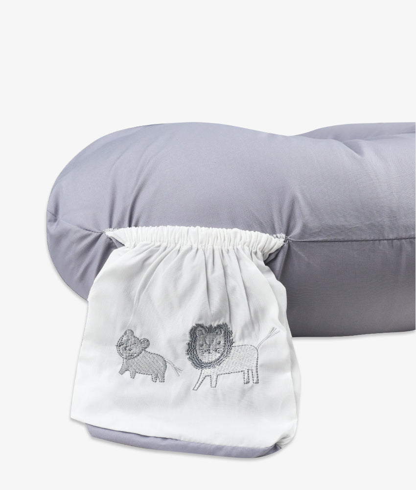 Elegant Smockers LK | Baby Nursing Pillow - Grey Safari Theme | Sri Lanka 