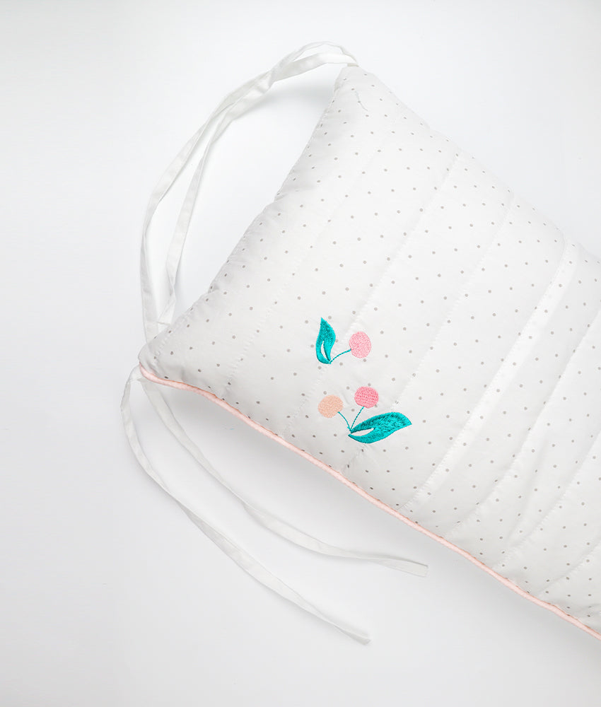 Elegant Smockers LK | Baby Cot Bumpers – Cherry Theme | Sri Lanka 